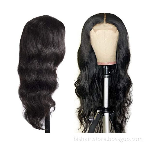 BIS Brazilian Nature Wave Lace Front 4*4 Swiss Lace 100% Human Hair Wig for African American Women's Long Wavy Wig